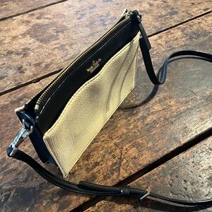 Kate Spade Black and Cream Textured Crossbody